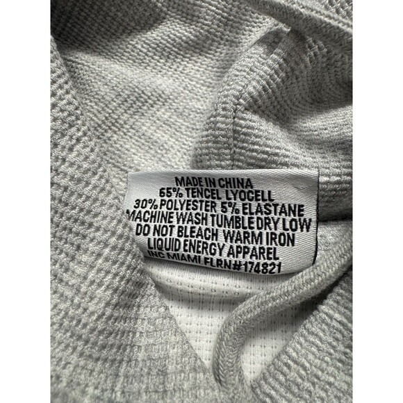 COMFORT AUTHENTIC HOODED SWEATSHIRT FOLLY BEACH SC UNISEX SZ L WAFFLED - Picture 6 of 6